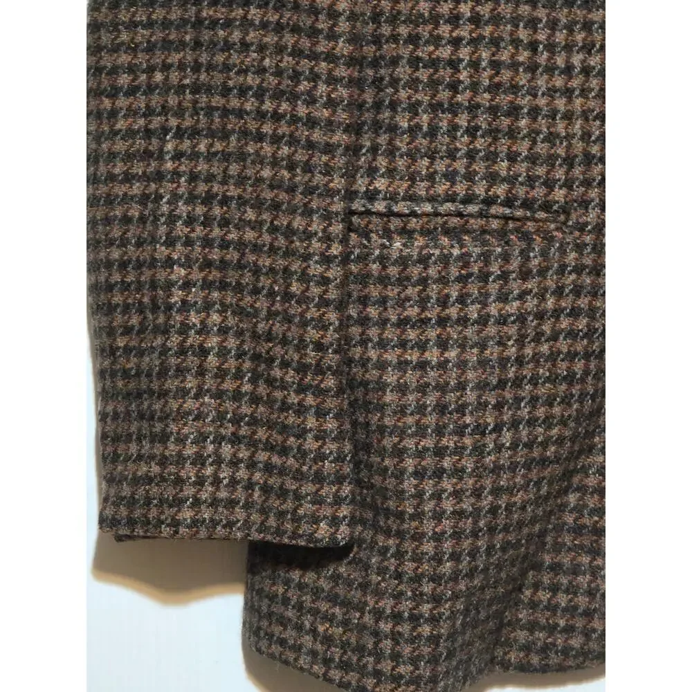 VTG Harris Tweed Alexandre London Wool Blazer 40R Houndstooth Sport Coat Jacket